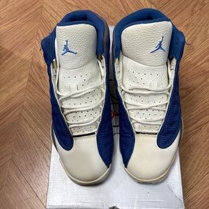 AIR JORDAN RETRO 13 (GS), Size 6Y, French blue/ Univ Blue-Flnt Grey